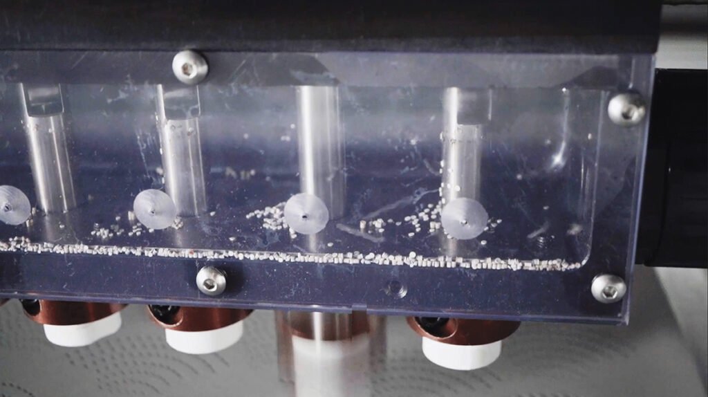 leather punching machine Automated waste collection technology