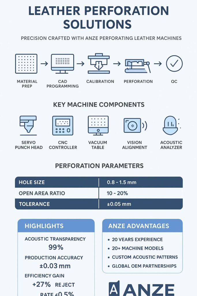 perforating leather machine manufacturer perforated leather